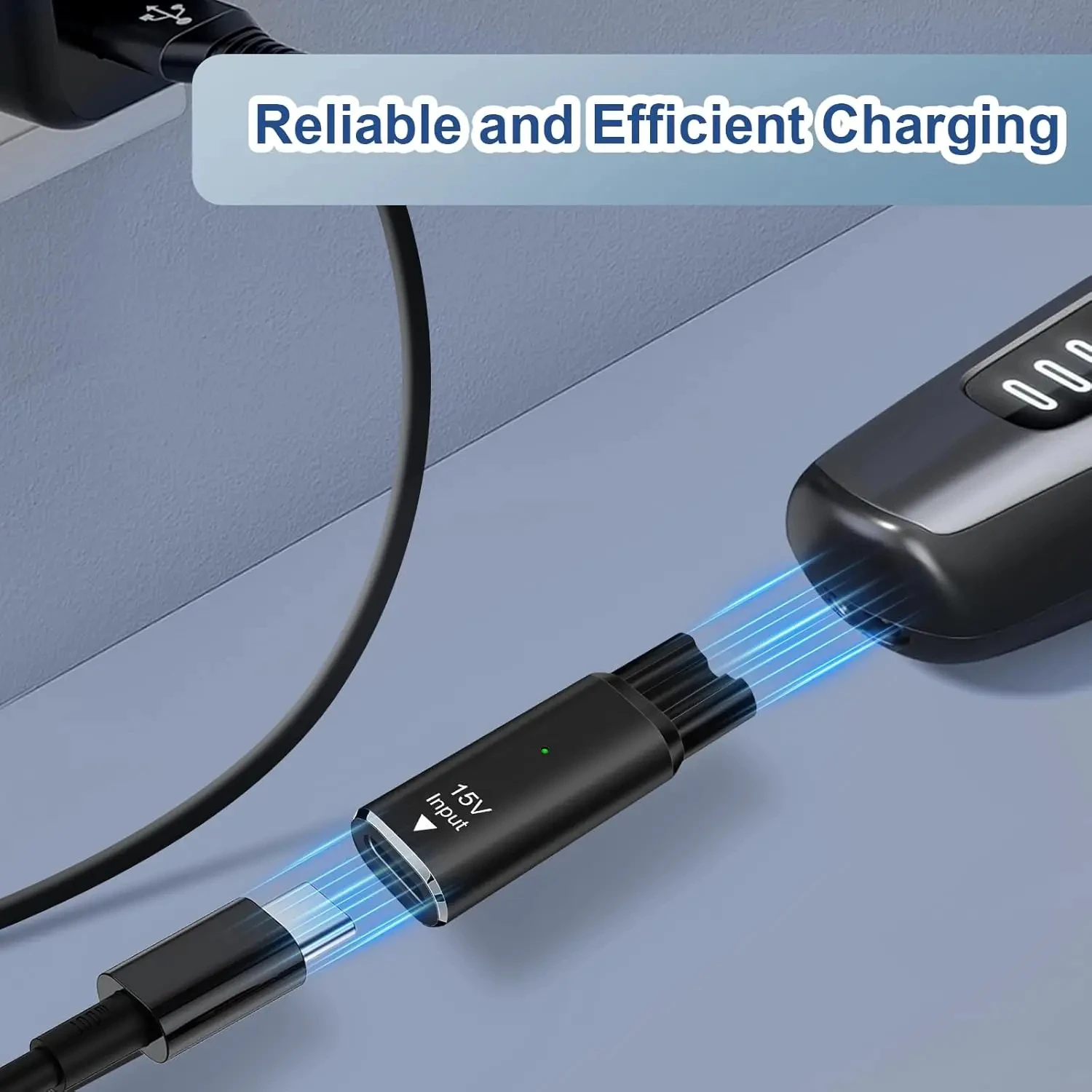 15V Type-C HQ8505 충전기 어댑터, Philips Norelco HQ8505 7000 5000 3000 9000 시리즈 Electr용 USB-C 충전 변환기