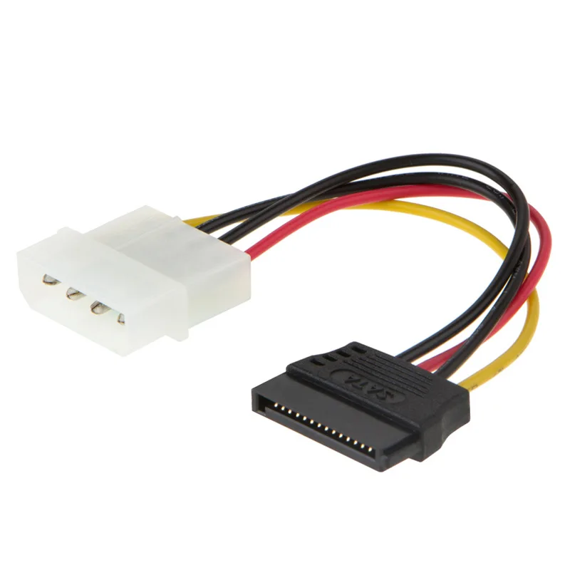 1pcs Serial ATA SATA 4 Pin IDE Molex To 1/2/3 of 15 Pin HDD Power Adapter Cable Hot Worldwide Promotion