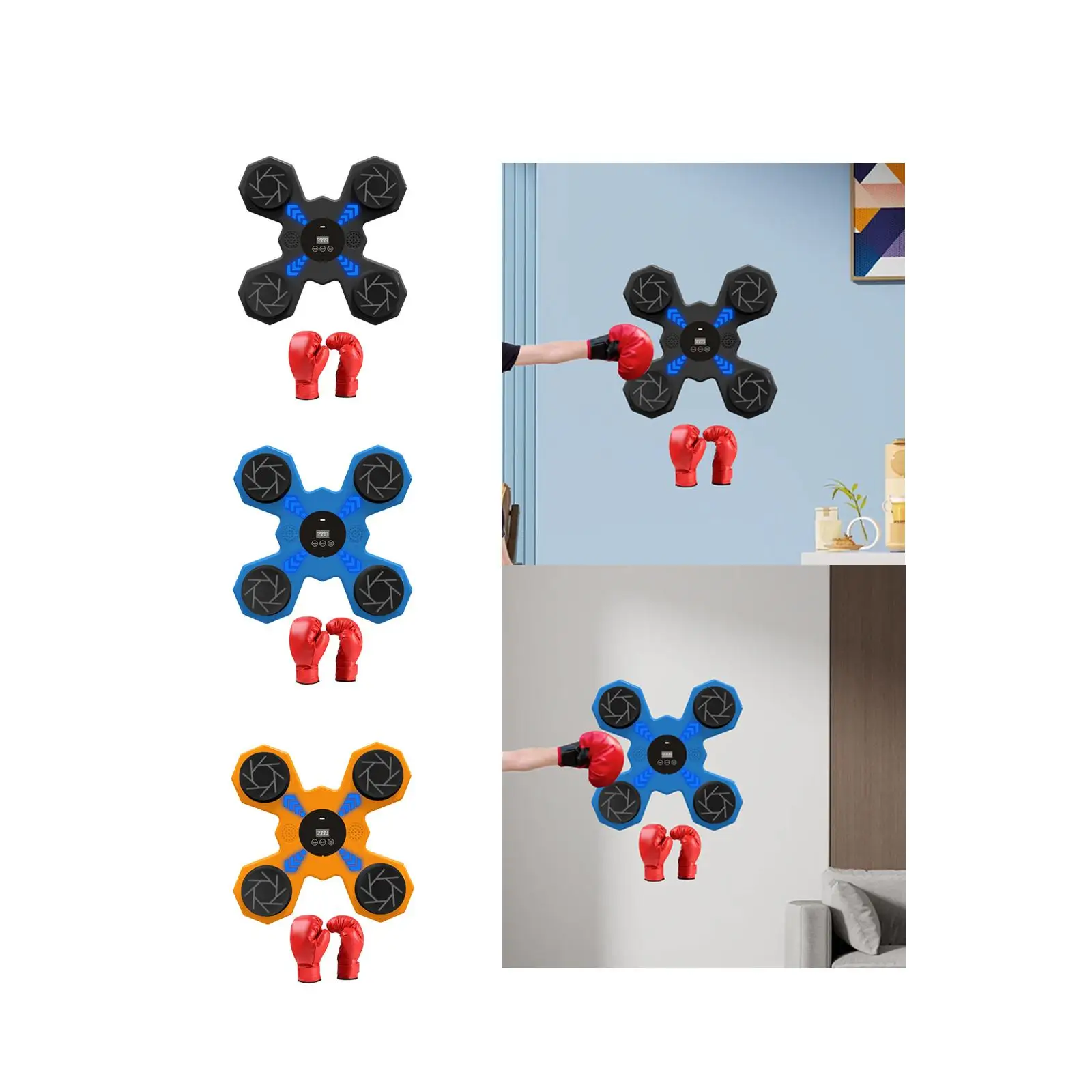 Music Boxing Wall Target, Electronic Boxing Machine, Lighted Wall Mount Smart