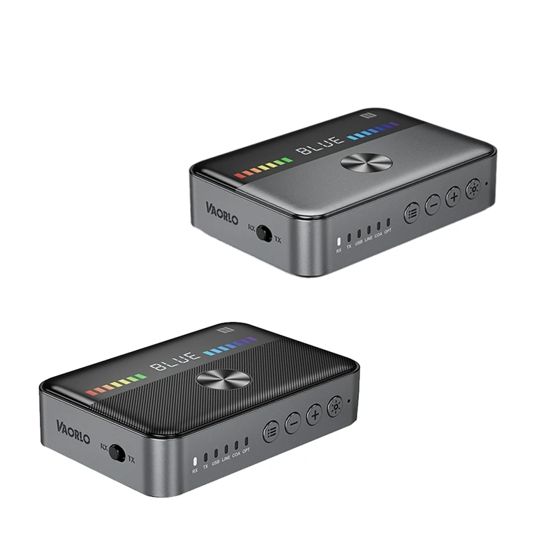 

NFC Bluetooth 5.3 Audio Receiver Transmitter RGB Light USB 3.5MM AUX RCA Coaxial Optical DAC Converter Adapter