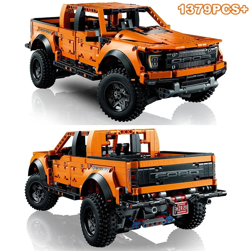 

1379pcs Ford Raptors F-150 Pickup Truck Racing Car MOC 42126 Technical Building Blocks Model Vehicle Bricks Toys For Kids Gifts