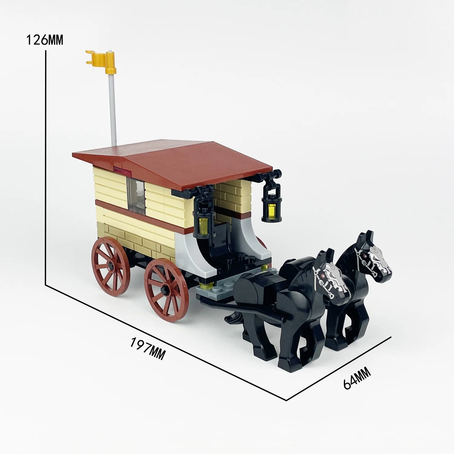 

Middle Age Mini Action Figures Horse Royal Carriage Truck Car Kingdoms Prison Rescue Stable Animal Parts Building Kit Boys Toys