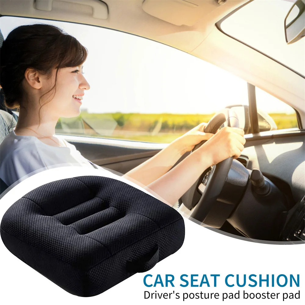 Adult Car booster Cushion, for Short Drivers People Office Chair Portable  Comfortable Thickened Breathable Driving Auto Seat Pad ,Blue Style A 