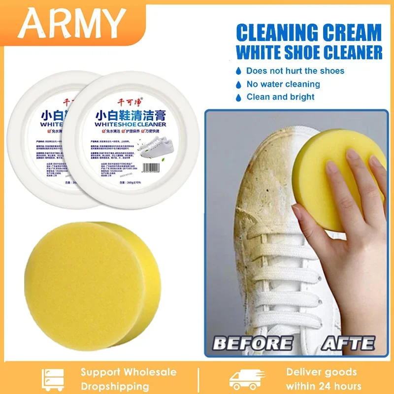 White Shoes Cleaning Cream Multifunctional Stains Remover Shoes Whitening All-Purpose Cleansing Cream Home Cleaning For