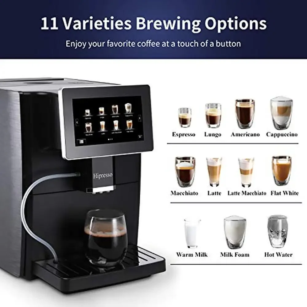 Super Automatic Espresso Machine 7" HD TFT Touchscreen Milk Frother 19 Bar Pressure 2