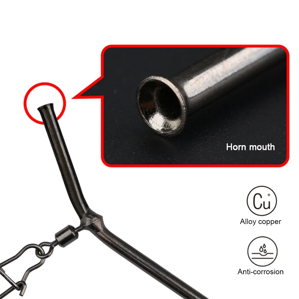 5Pcs Carp Fishing Accessories Anti-tangle Leger Booms With Hook Snap Swivels For Method Feeder Boilie Bait Cage Fish Tackle