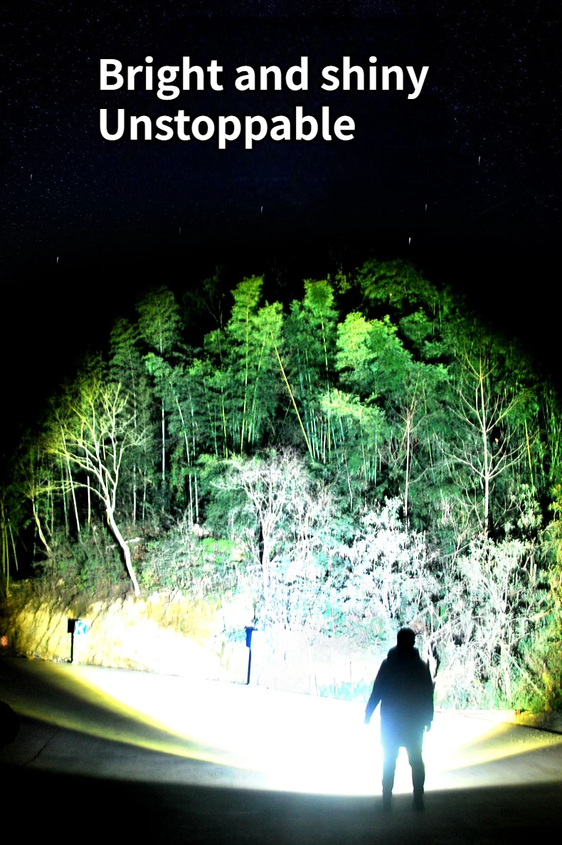 Description Picture 6 of itemHigh Power White Laser Flashlight Super Bright LED Spotlight Long Range Torch Zoom Emergency Outdoor With Battery Indicator