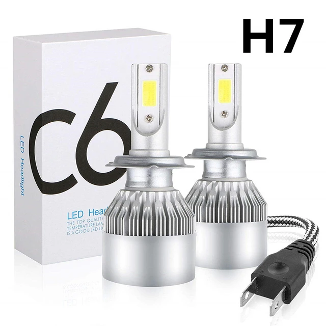 Faros delanteros de coche, bombillas LED C6 H1 H3 H7 H4 880 H11 HB3 9005  HB4 9006 H13 6000K 4300K 12000K 80W 8000LM, 1uds.