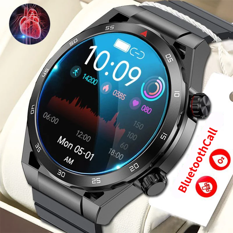 

1.39inch HD Screen Bluetooth Call Heart Rate Blood Pressure SpO2 Monitor Non-invasive Blood Glucose Measurement Smart Watch Men