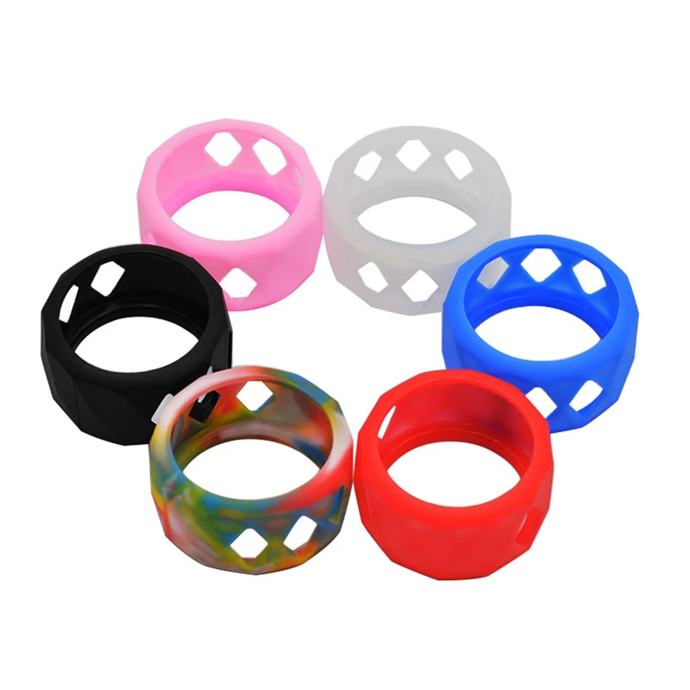 1pc Silicone Case Protection Non-slip Glass Bottles Band Ring for Bulb Glass Tube Tank Fat Warehouse Silicone Protective Cover silicone case