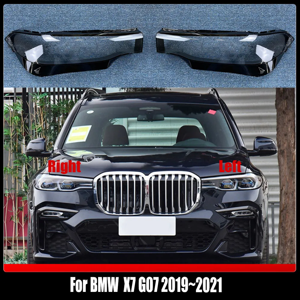 

For BMW X7 G07 2019~2021 Headlamp Cover Transparent Mask Lamp Shade Headlight Shell Lens Replace The Original Lampshade