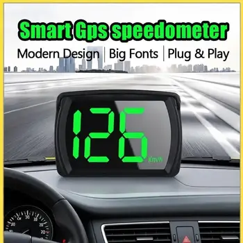 Car HUD Head Up Display KM/H GPS Tachimetro digitale LED chiaro con caratteri grandi per la guida del veicolo di giorno e di notte