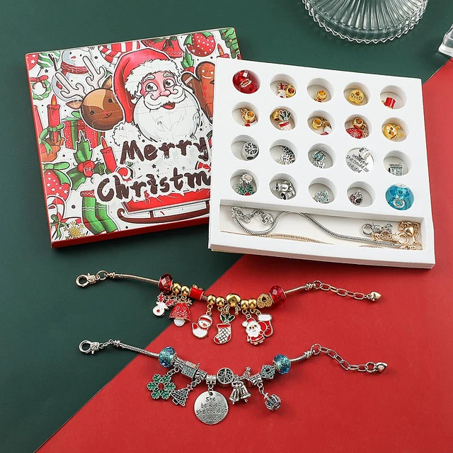 Christmas Advent Calendar Jewelry Gift Kit Box Advent Calendar DIY Bracelets  For Girls Navidad 24-Day Countdown Gift Blind Box - AliExpress