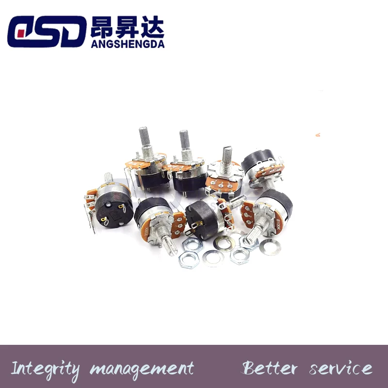 5PCSWH1381B5K10K20K50K100K250K500KPotentiometerwithSwitch