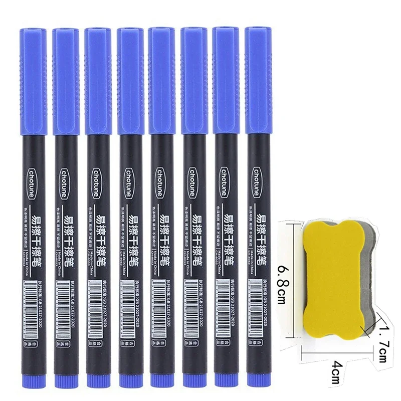 Ultra Fine Tip Dry Erase Markers Set - 0.5mm, 3 Vibrant Colors