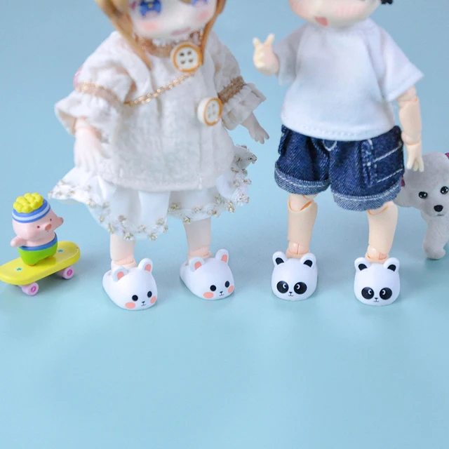 Ob11 Dolls Slippers Pvc Shoes Doll Cartoon Cute Doll Boots Ob11 Doll Shoes With Magnet Doll Accessories For Molly, Gsc, Ufdolls 4