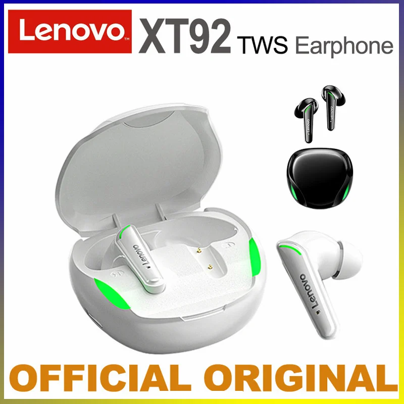 

Lenovo Bluetooth Earphone XT92 Original TWS Gaming Headphone Low Latency Professional Game Earbud Dual Mic Headset XT91 Upgraded