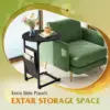 Coffee Table, 31.3" and 18.7" Small Coffee Tables for Living Room, Modern Center Table and Side Table Set withStorage Side Pouch 4