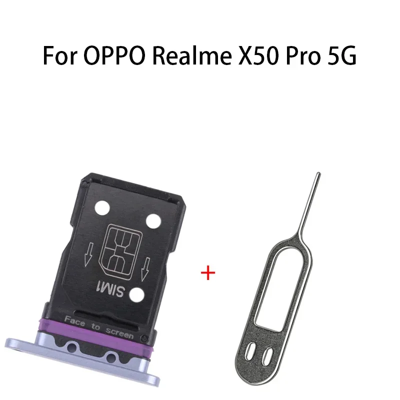SIM 카드 트레이 및 SD 카드 트레이 소켓 리더 거치대 슬롯, OPPO Realme X50 Pro 5G RMX2075, RMX2071, RMX2076