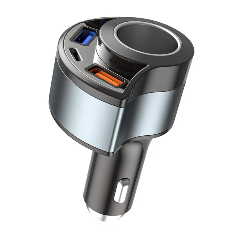 Car charger QC3.0 fast charge 18W fast charge car cigarette lighter expansion interface type-c mobile phone charger adapter