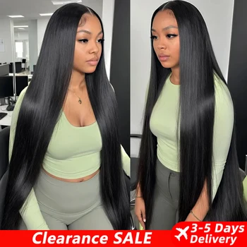 13x6 HD Lace Frontal Wigs Brazilian Staright Human Hair Wigs For Women Pre plucked HD Transparent Lace Front Human Hair Wigs 1