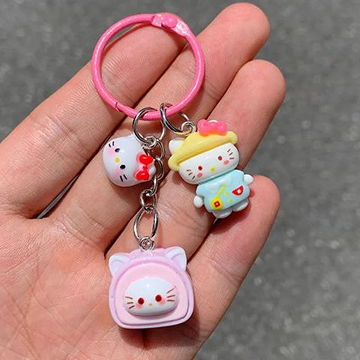 

Anime Sanrio Hello Kitty Keychain Diy Backpack Pendant Creative Cute Personality Pendant My Melody Pochacco Decorative Gift