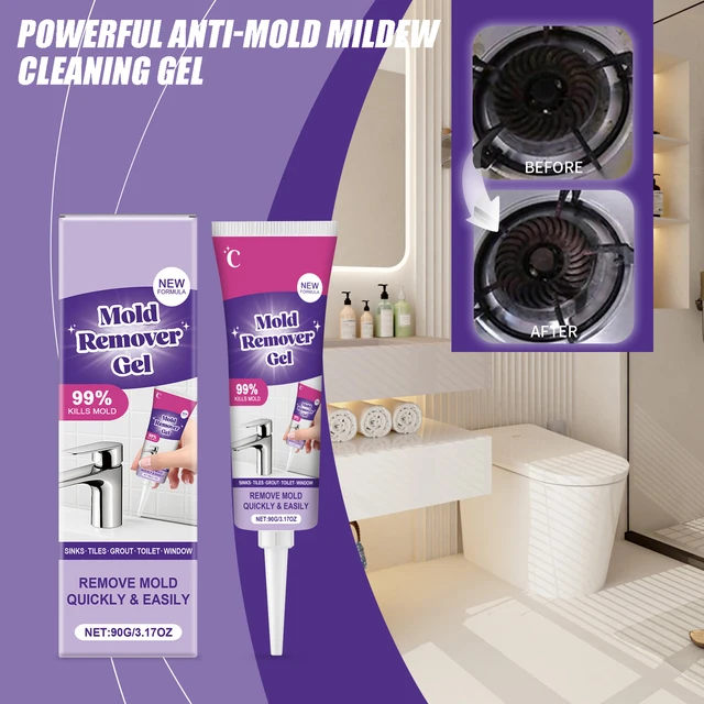 เจลทำความสะอาดป้องกันเชื้อราและคราบรา เจลขจัดคราบอเนกประสงค์สำหรับยาแนว ห้องน้ำ ห้องครัว อ่างล้างจาน ขนาด 90 กรัม 1