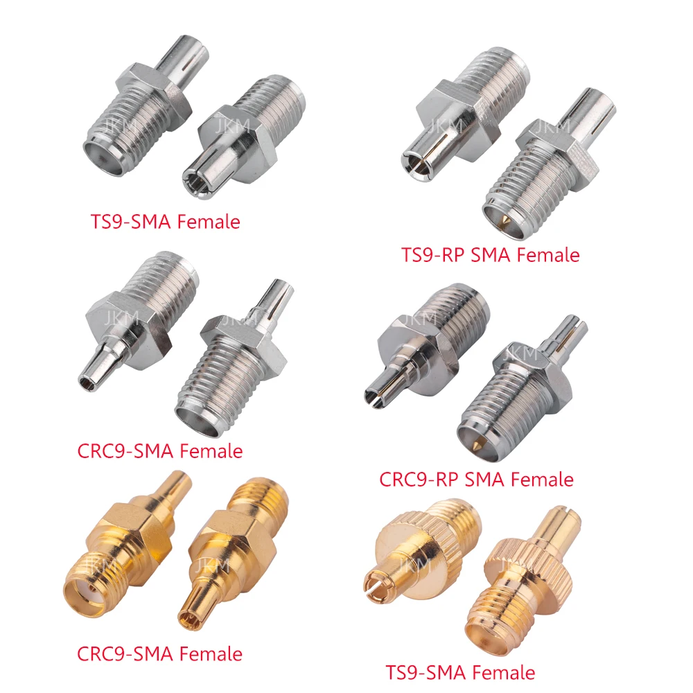 1 Pz Adattatore Coassiale Rf Sma A Ts9 Crc9 Connettore Jack Coassiale Rp Sma Jack Femmina A Ts9 Crc9 Spina Maschio Argento Oro