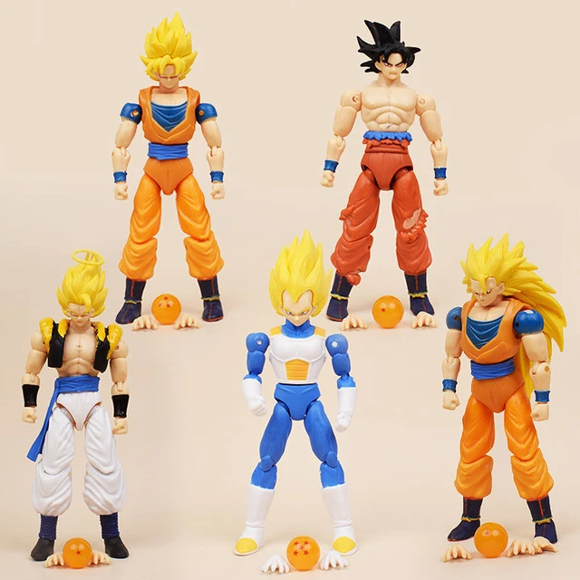 Dragon Ball Z Action Figure, SHF Vermelho Super Saiyajin Deus Goku Vermelho  Conjunto, Brinquedo Modelo Móvel - AliExpress