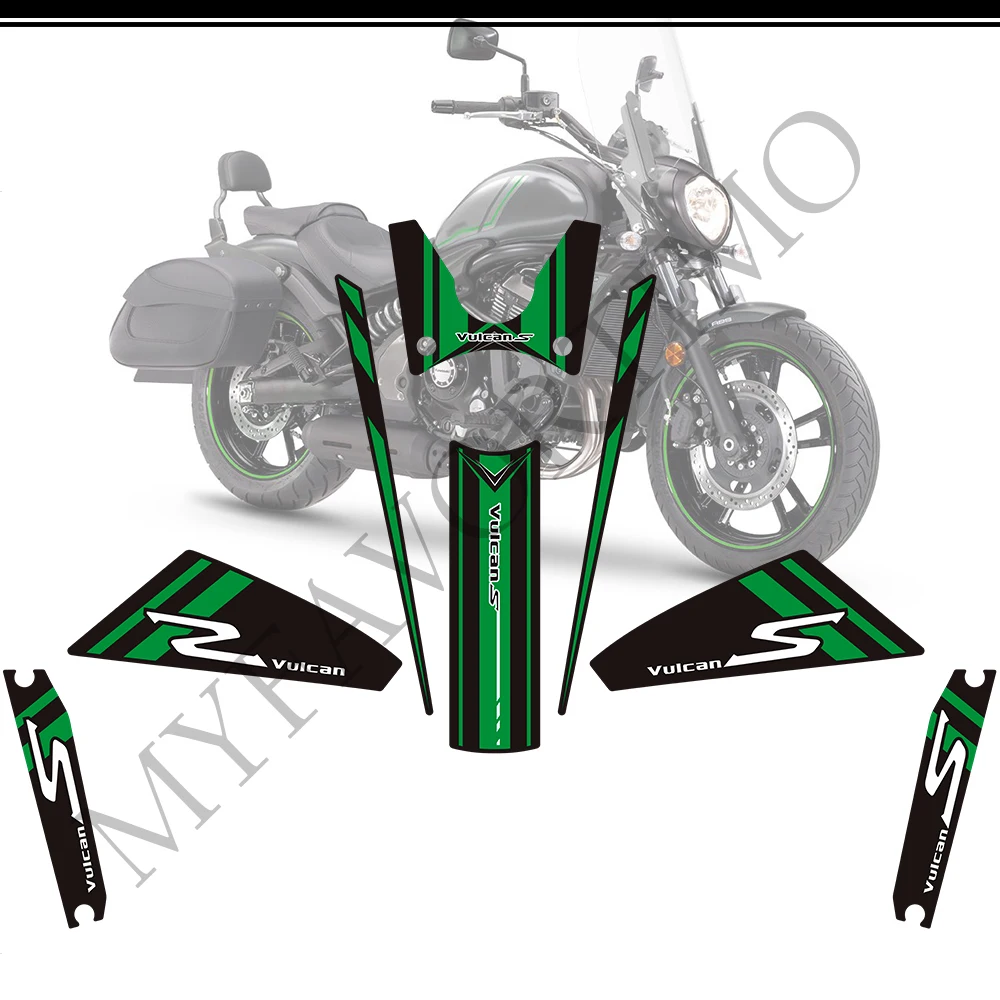 Decals Kawasaki Vulcan S Tank 2-Pack 3D Chrome Motorcycle Gas Tank