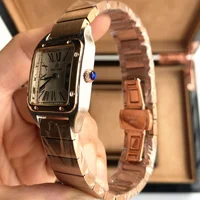 Pablo Raez Couple montre à Quartz Rectangle carré chiffres romains Reloj Orologio dames unisexe luxe homme montre-bracelet horloge classique 5