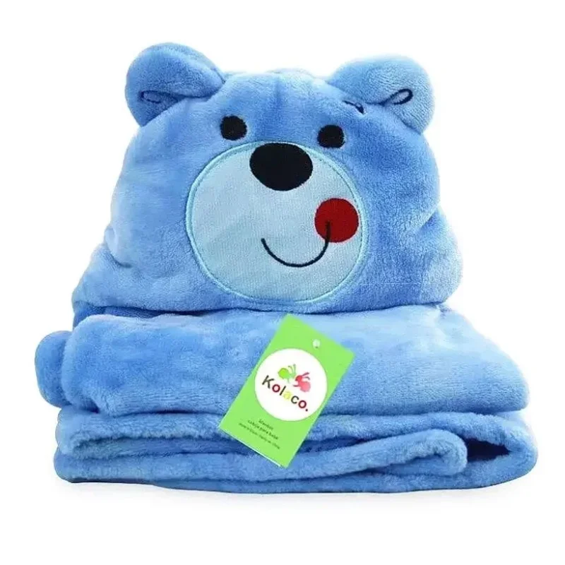 Baby Bathrobe Cartoon Blanket Kids Hooded Toddler Baby Bath Towel