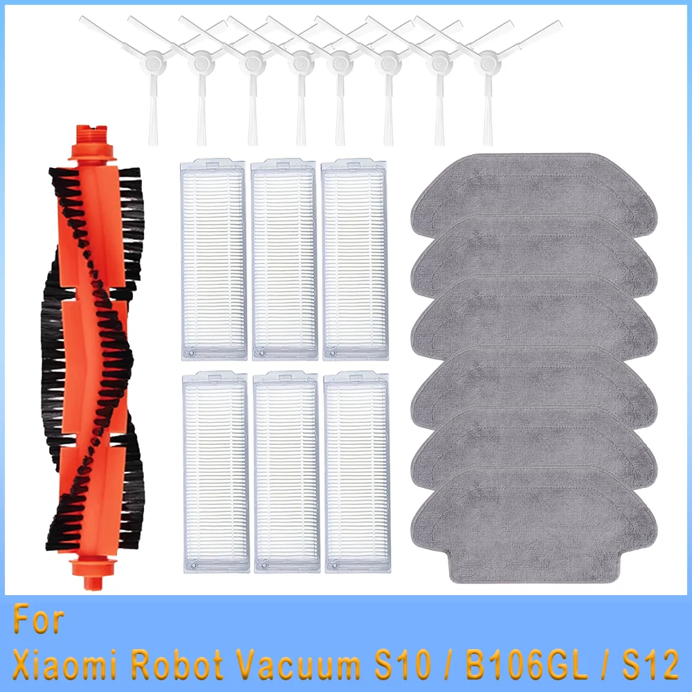 for Xiaomi S12 B106gl S10 Main Roller Brush Edge Side Brush HEPA Filter Mop  Cloth Robotic Vacuum Cleaner Parts - China Xiaomi S12 B106gl S10  Accessories and Xiaomi S12 S10 Spin Side