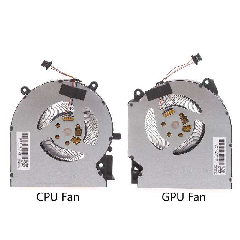 

CPU/GPU Fan Laptop Cooling Fan 5V 0.6A 4-pin 4-wires OEM for HP Gaming 7 Victus TPN-Q263 16-D Laptop Part