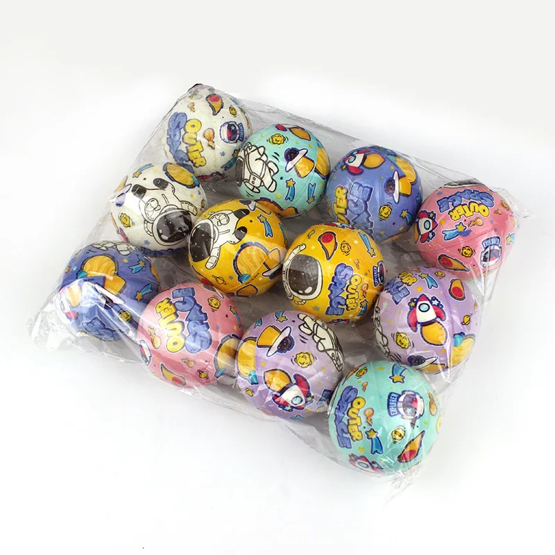 Bouncing Balls Toy, 6Pcs Cute Outer Space Astronaut Bouncy Balls Jumping Elastic Rubber Balls Kids Birthday Party Favors Goodie Bag Pinata Filler