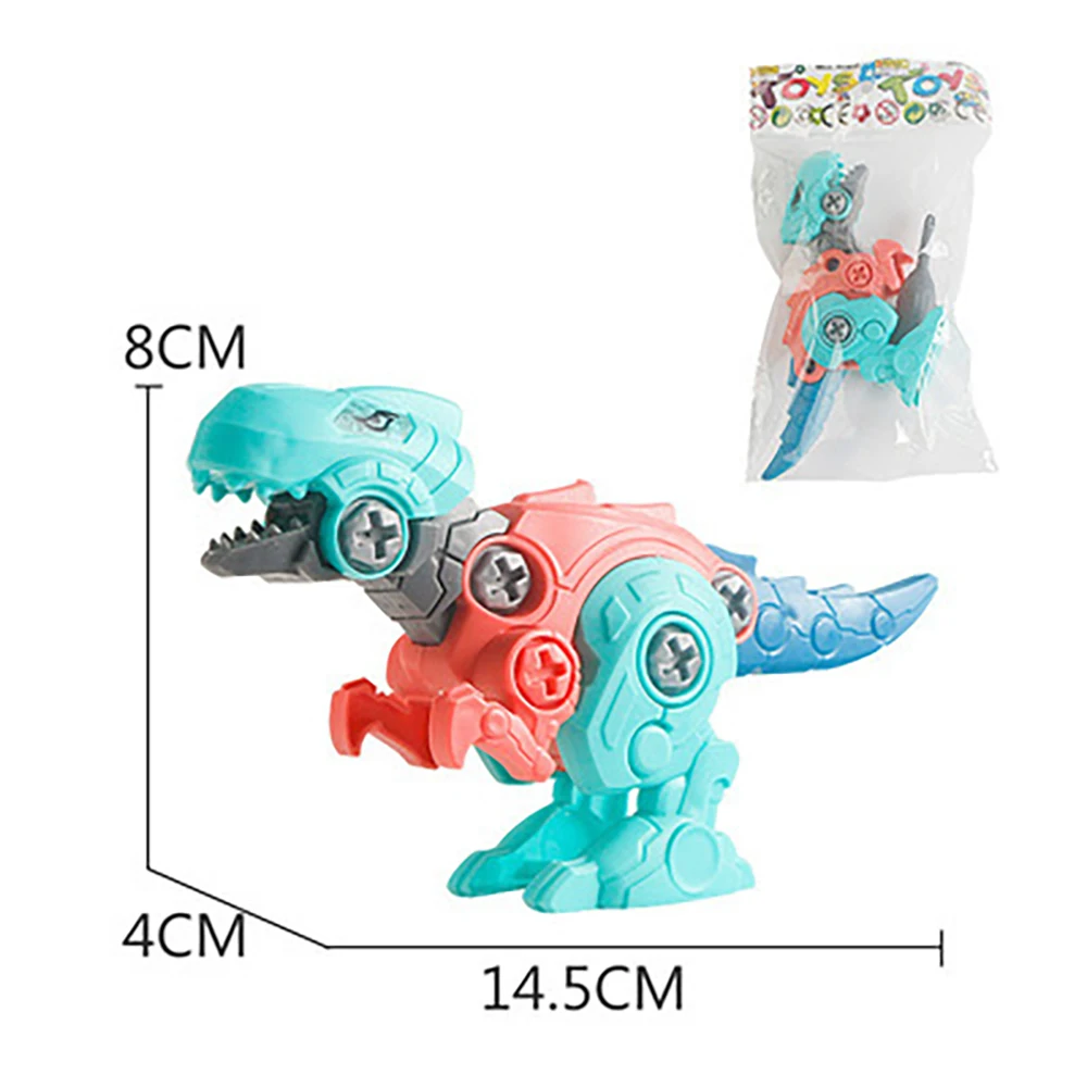 Dinosaur Toy Children's Dinosaur Construction Boy Toy Set Early Educational DIY Screwing Jurassic Dinosaurs Baby Toys Random Color dinosaur building blocks building block toy assemble toy