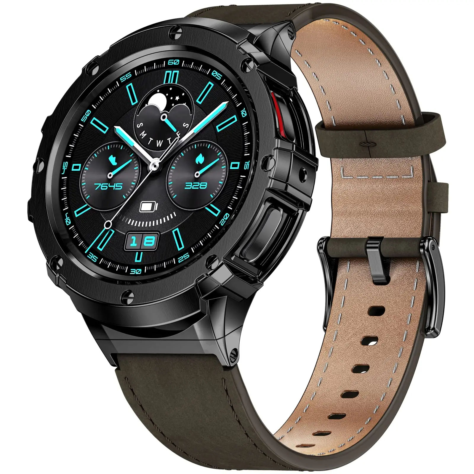 Custodia In Acciaio Inossidabile + Cinturino In Pelle Per Samsung Galaxy Watch 5 Pro 45Mm Bracciale Paraurti Protettivo In Metallo Samsung Watch 5 Pro