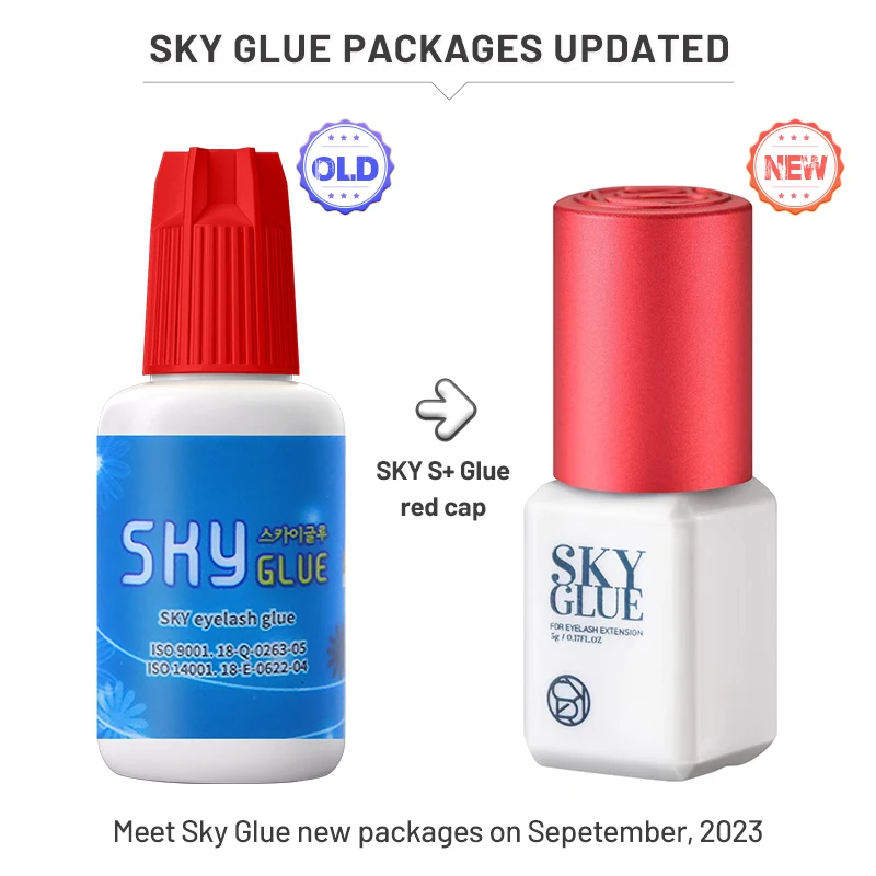 5/10 Bottles Original Korea Sky Glue With Red Cap 1-2 Seconds Dry Time 6-7 Weeks Fastest and Strongest  Eyelash Extensions Glue 2