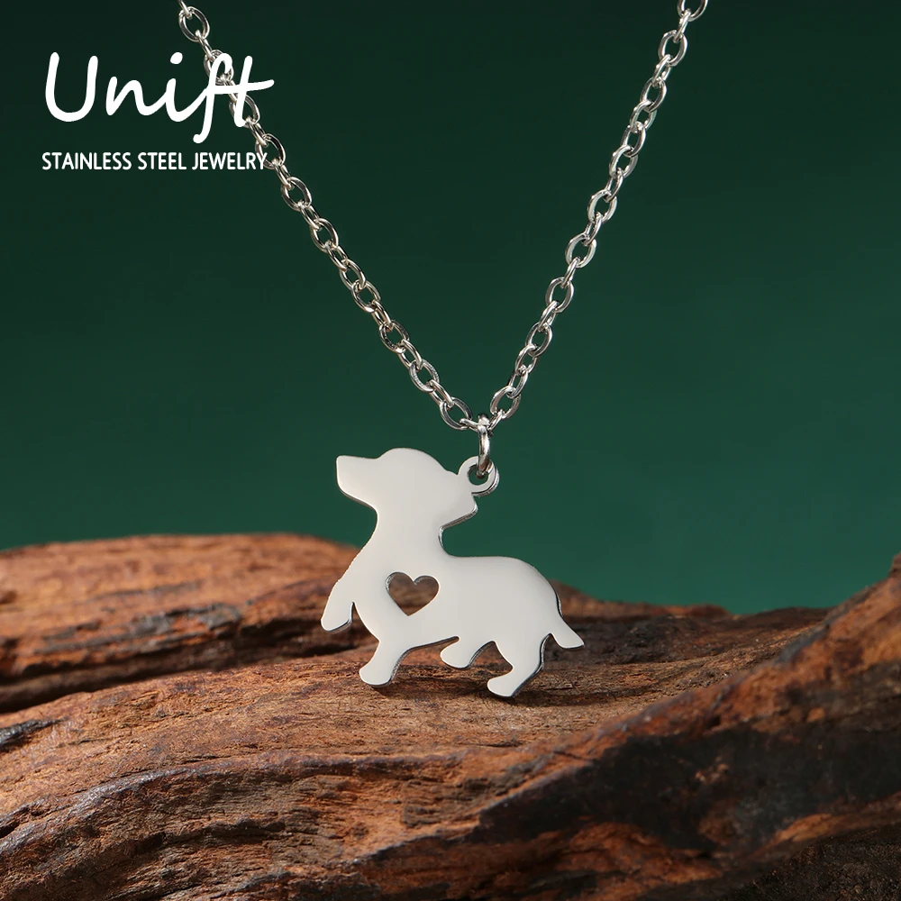 Collana in argento Sterling con bassotto per donne e bambini