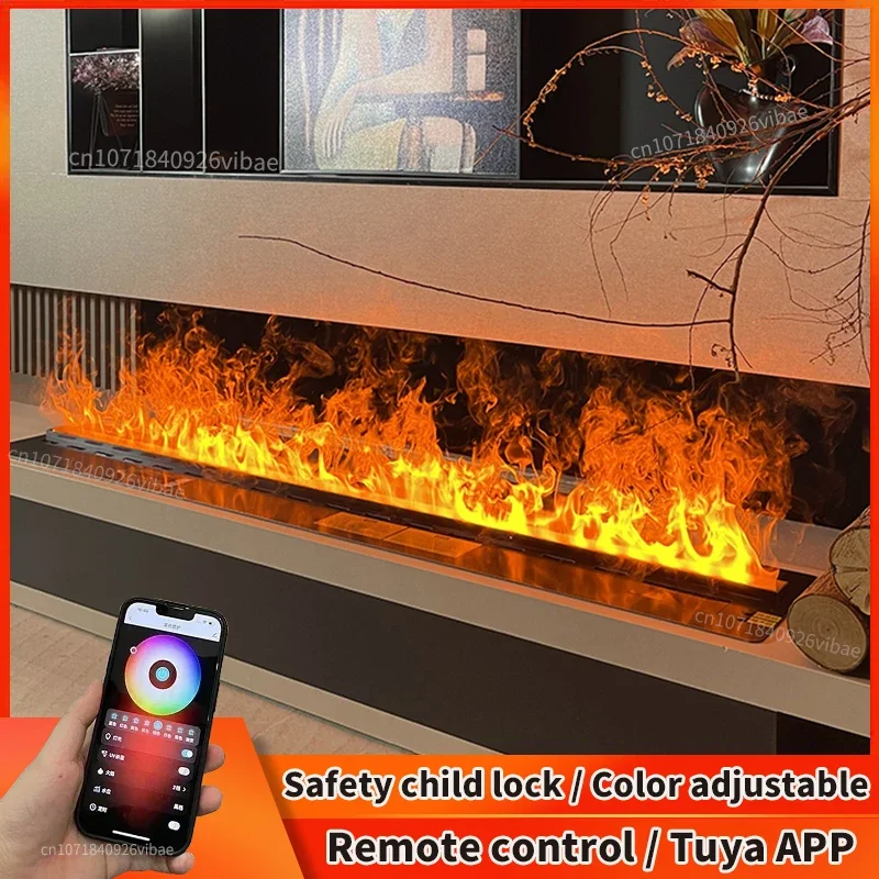 Smart Home 3D Atomized เตาผิง LED เปลวไฟสีสัน ECO ไอน้ําเตาผิงไฟฟ้าสําหรับ TV Wall ห้องนั่งเล่นตกแต่งในร่ม 1