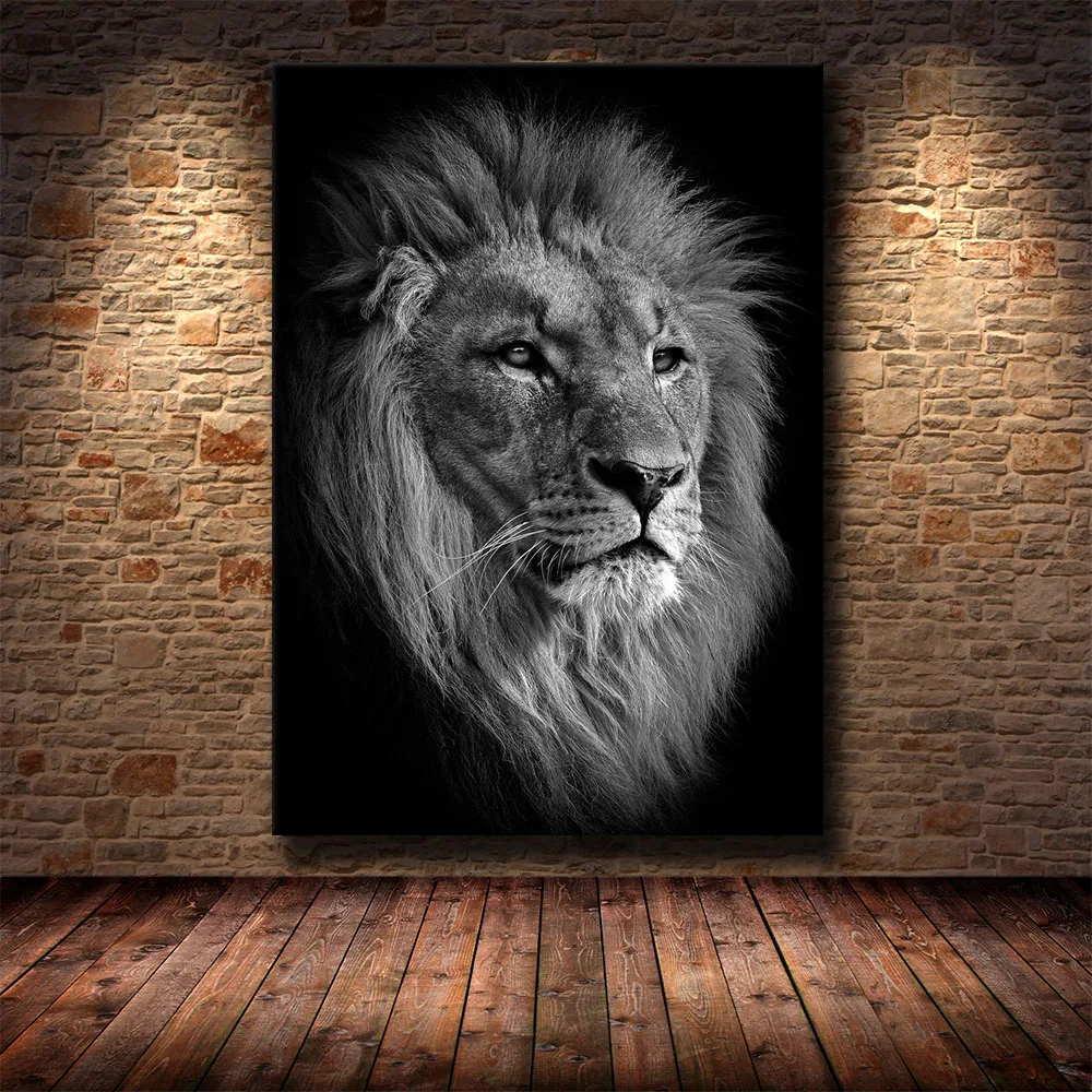 African Wild Lover Lions Canvas Paintings on the Wall Art Posters and Prints 