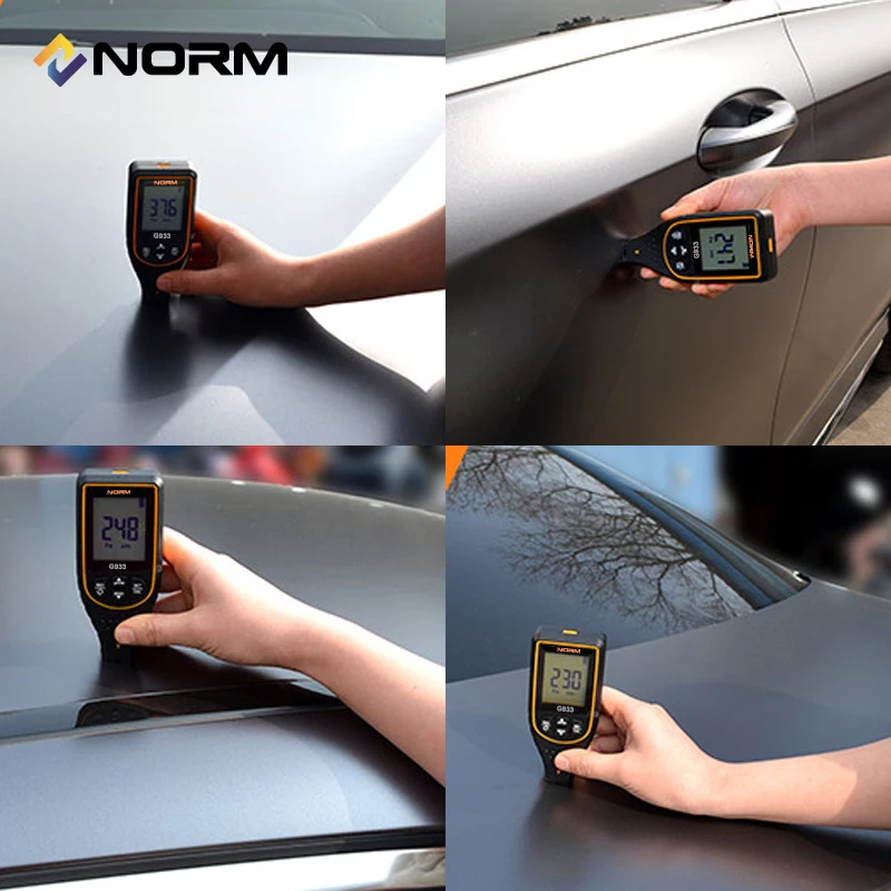 Paint Thickness Gauge 0-1700/0.1 Micron FE NFE Coating Measuring Tester Car Paint Film