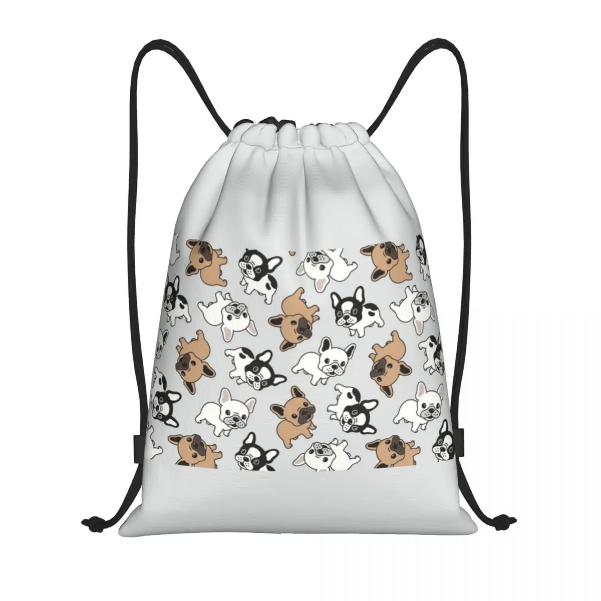 

Frenchie French Bulldog Drawstring Backpack Women Men Sport Gym Sackpack Foldable Dogs Pet Lover Shopping Bag Sack