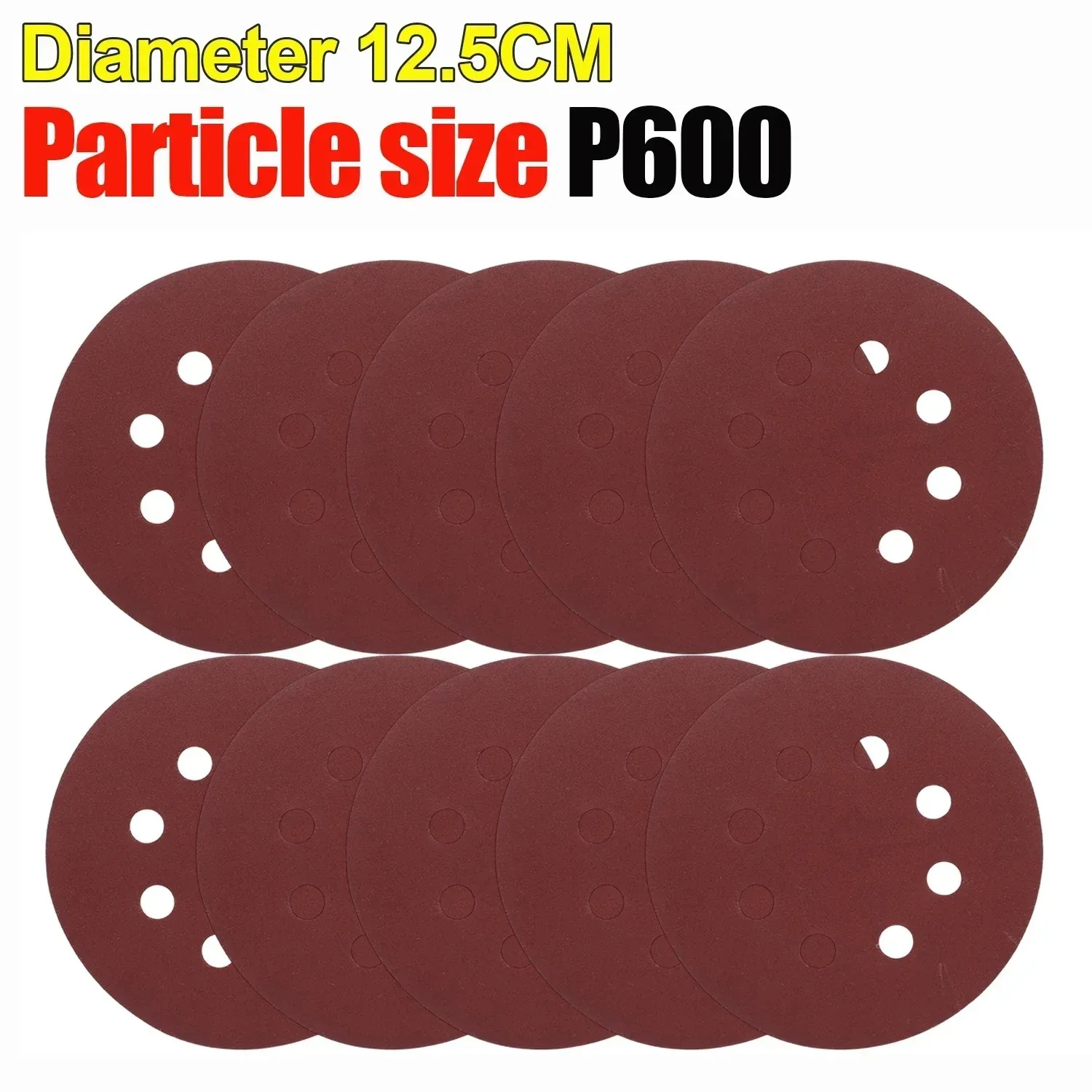 Versatile Sanding Discs - 125mm, Multi-Surface Polishing Pads, 40-3000 Grit