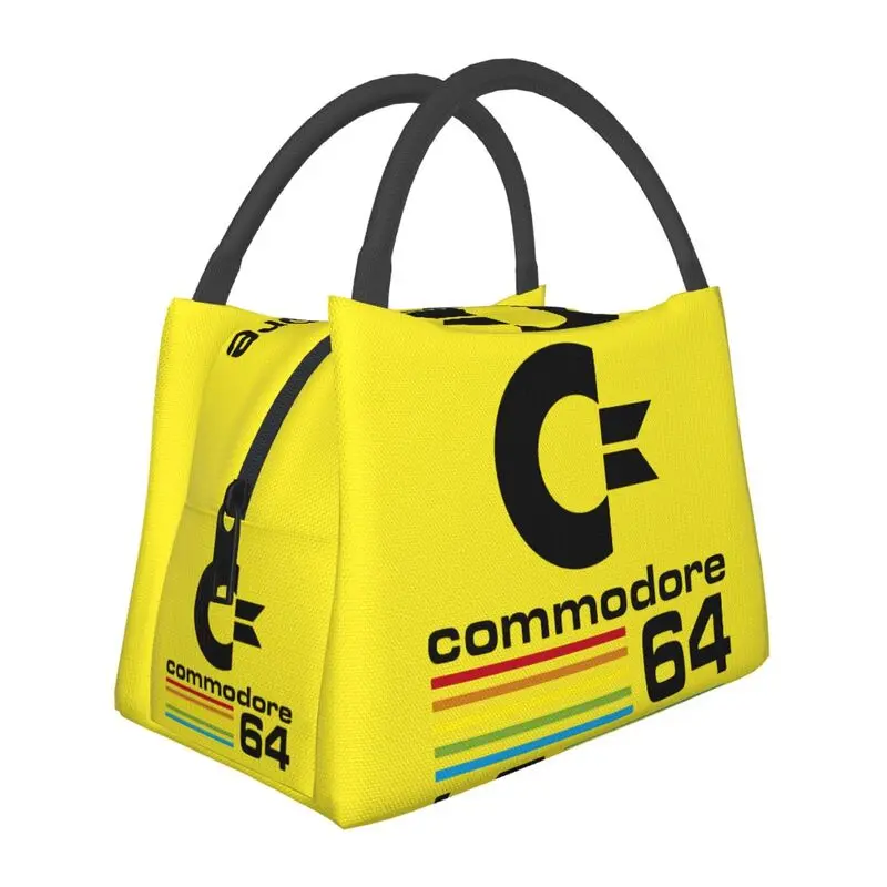 

Custom Commodore 64 Lunch Bag Women Cooler Thermal Insulated Lunch Box for Work Pinic or Travel