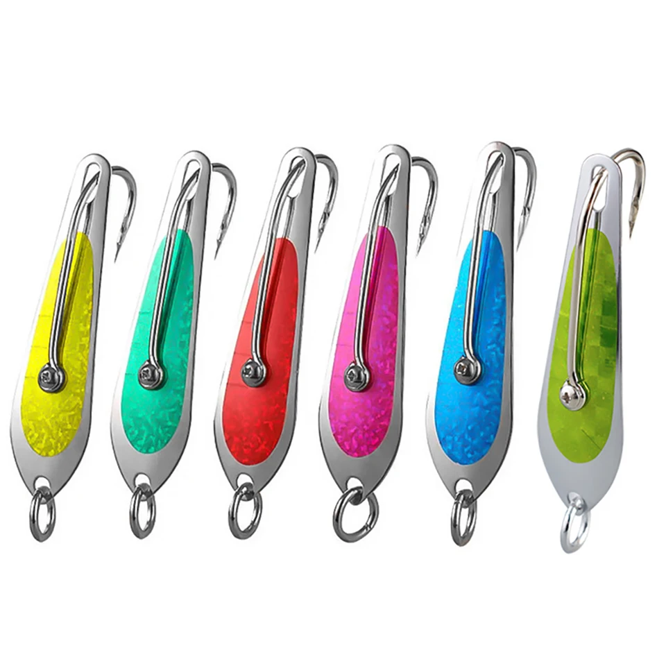 1 Pz 8Cm 13G Pesca In Mare Drone Grande Cucchiaio Richiamo Cucchiaio In Acciaio Inox Ganci Sostituibili Traina Richiamo Barca Attrezzatura Da Pesca