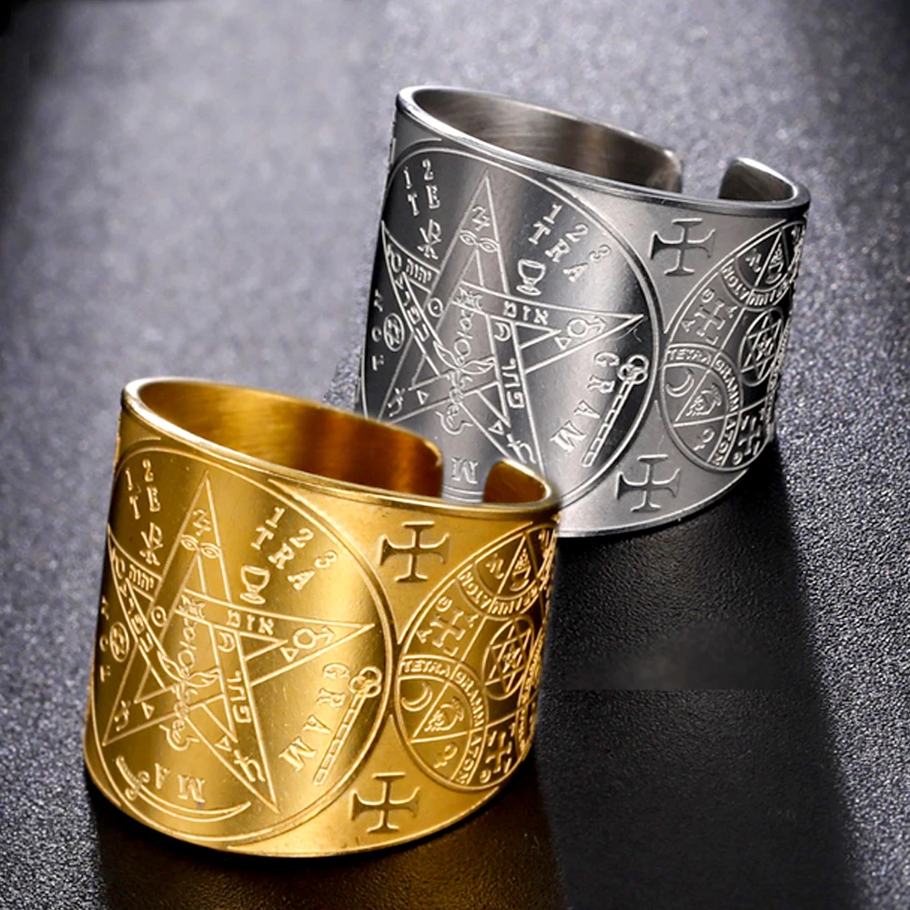Peter Stone 925 Silber Pentakel Anhänger Wicca Magische Symbole