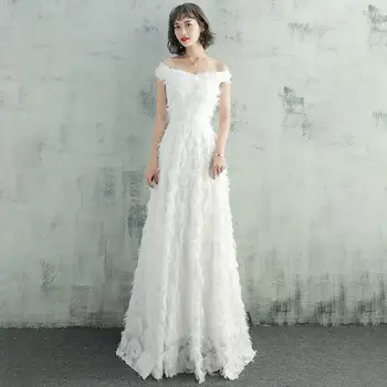 2026 Spring/Summer Women's New Banquet One Shoulder Evening Dress, Fashionable and Simple, Bareback Performance Long Dress 1