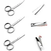 Professional Stainless Nails Eyebrow Nose Eyelash Cuticle Trimmer Epilator Scissor Manicure Tool Curved Pedicure Scissors Silver 5
