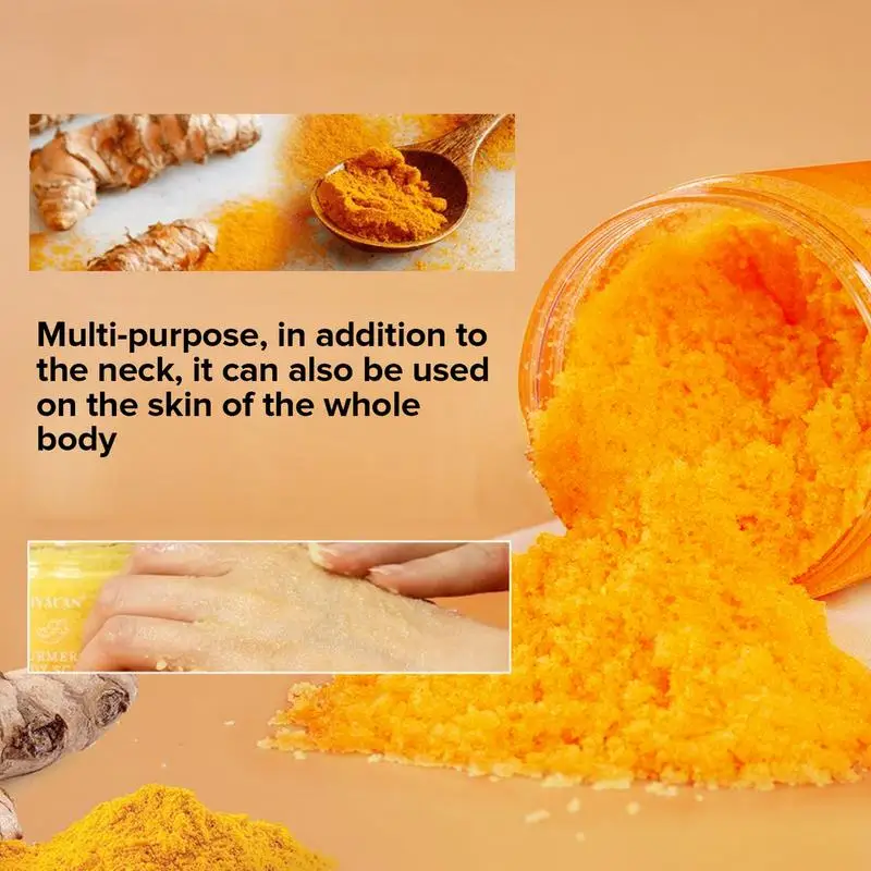 Turmeric Scrub 150g Skin Lightening Exfoliator Face and Body Scrub Remove dead skin Deep Cleansing Bikini scrub for Dark Inner